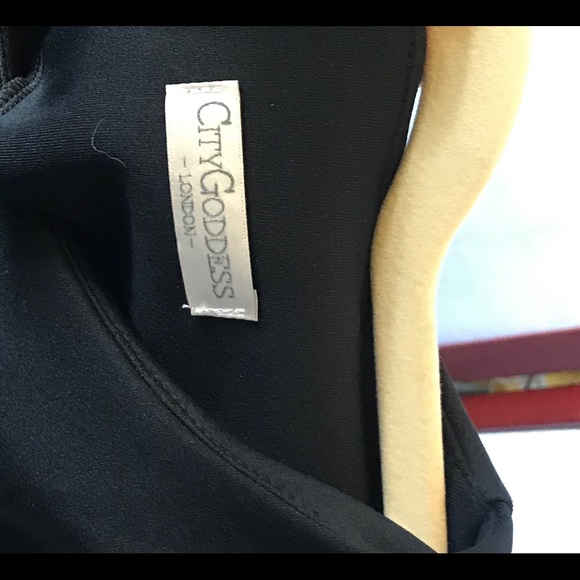 NWOT Black Knee Length Dress with Kimono Sleeves - Picture 4 of 4